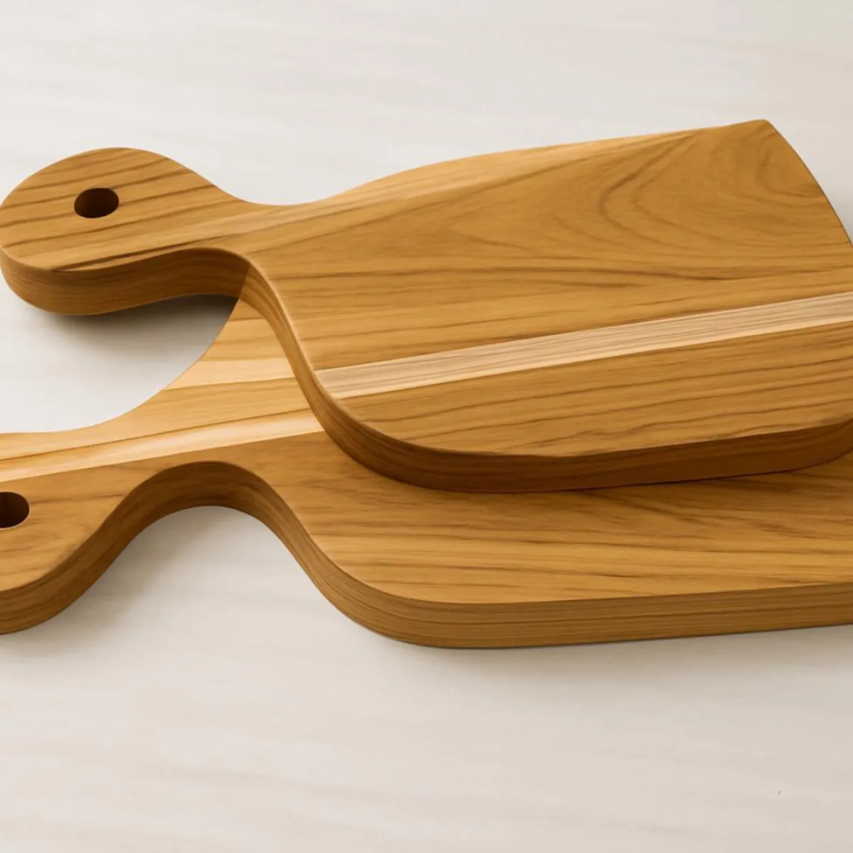 VETTA HOME - Set Duo de 2 Tablas de picar en Teca (Pequeña; 29x15x1,5cm ) (Grande:36x19x1,5cm)