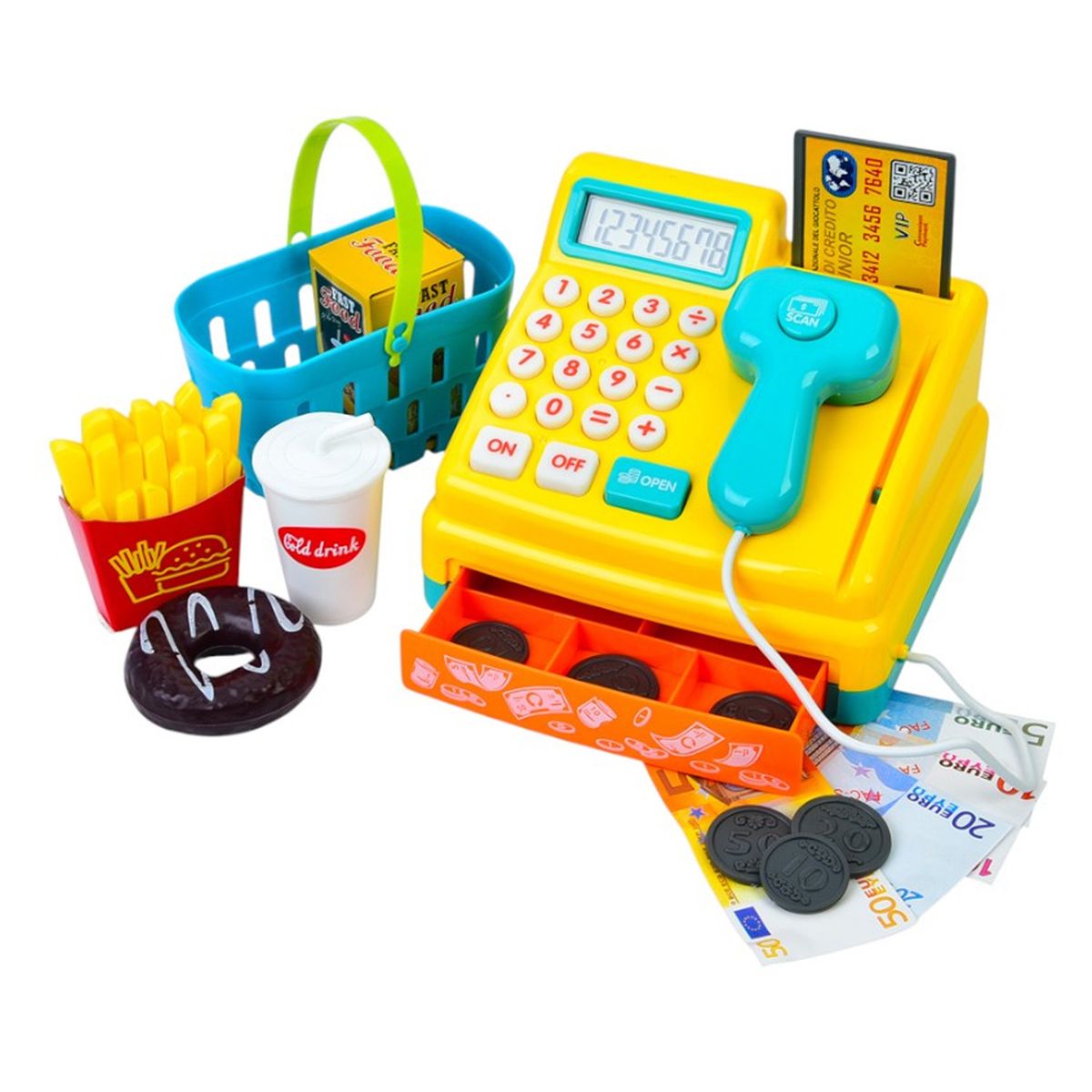 GENERICO - Caja Registradora Infantil Accesorios Juguete De Rol Niños