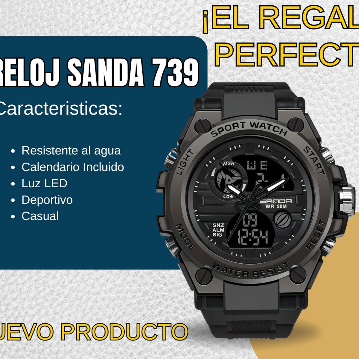 SANDA - reloj deportivo  sanda 739 sumergible resistente al agua