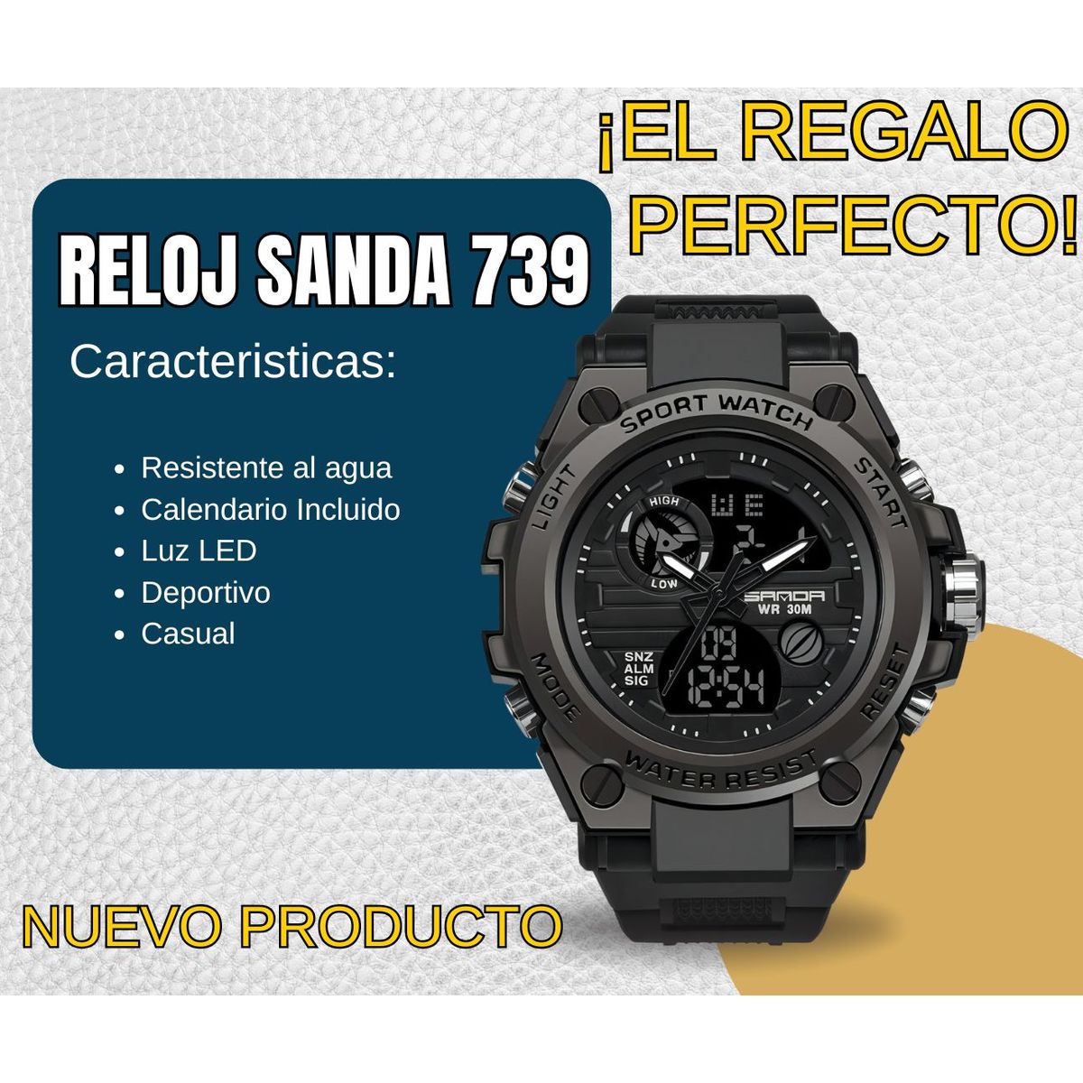 SANDA - reloj deportivo  sanda 739 sumergible resistente al agua