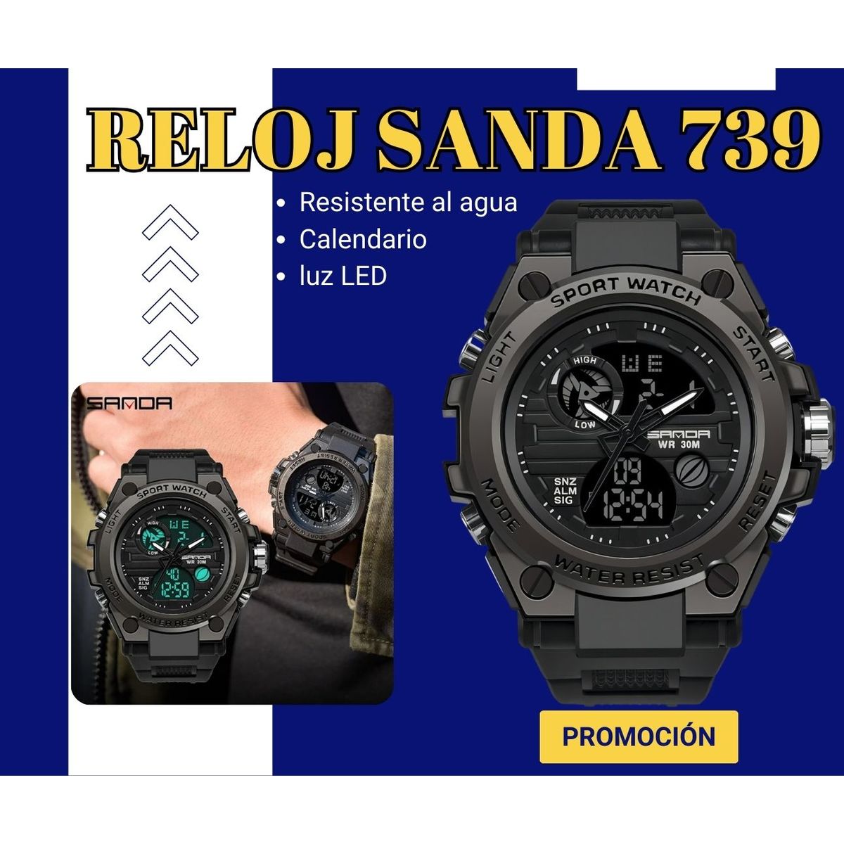 SANDA - Reloj Multifunción Sanda 739 El Compañero Perfecto para tu Rutina