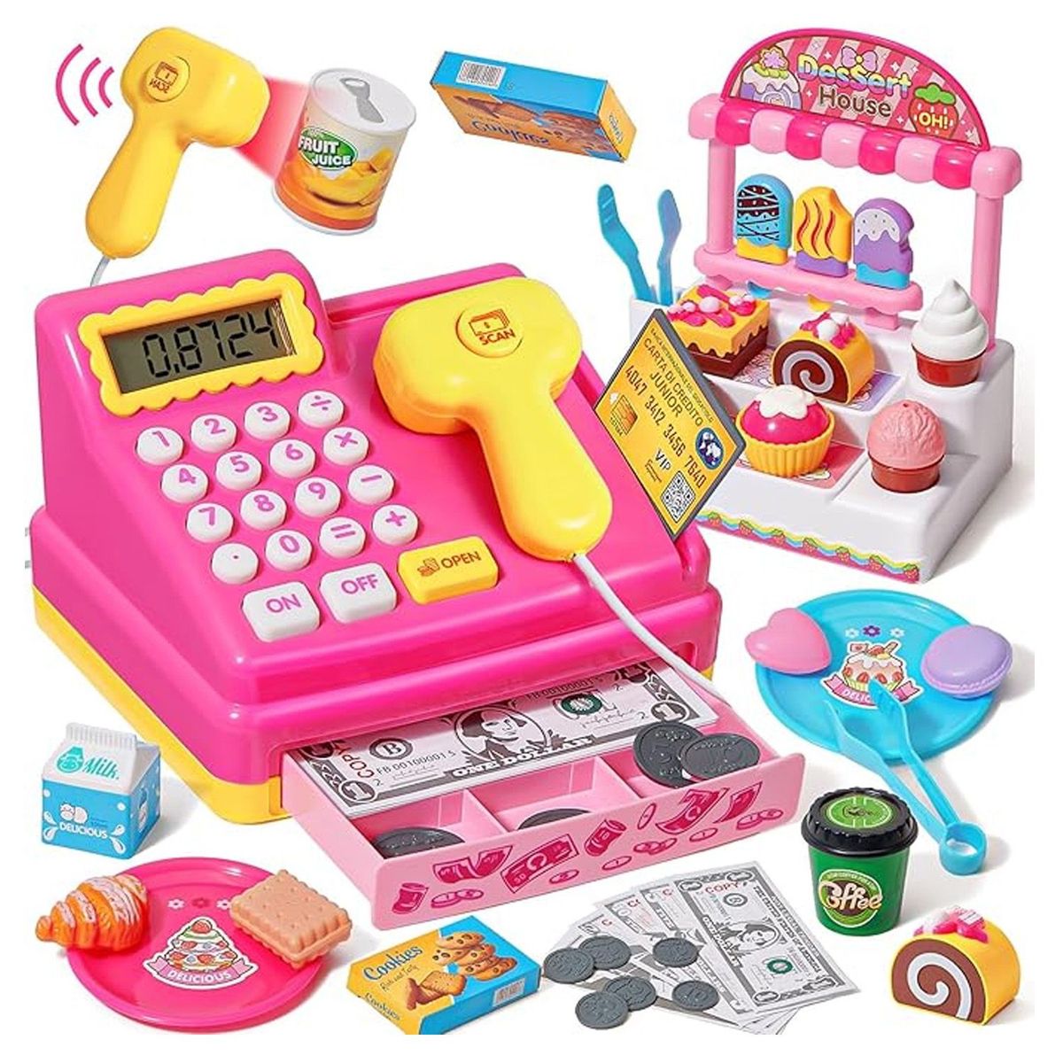 ENFANTASY - Casa Postres Infantil Caja Registradora Accesorios Niños