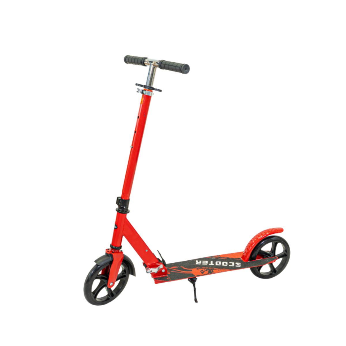 GENERICO - Patineta Scooter Plegable Llanta Grande Resistente 100kg Color Rojo