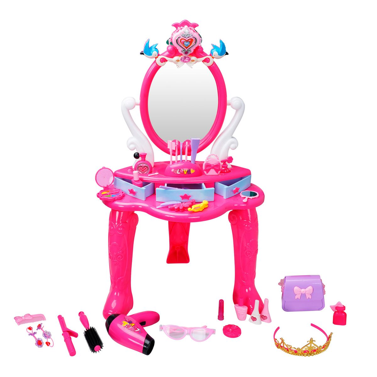 GENERICO - Tocador Infantil Princesas Accesorios Belleza Juego De Rol