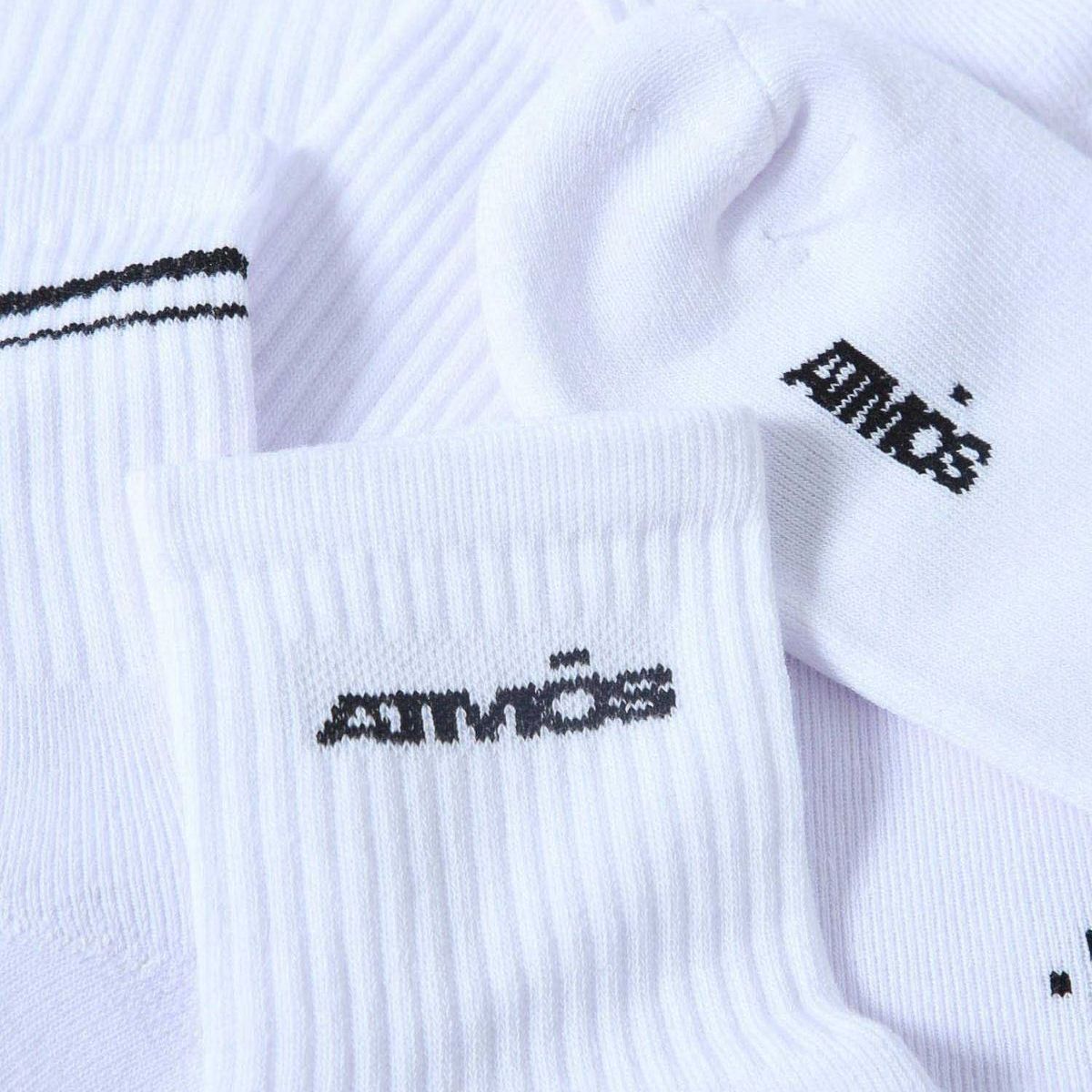 ATMOS - Pack X3 Medias Caña Media En Algodón  Para Hombre Blanco Atmos