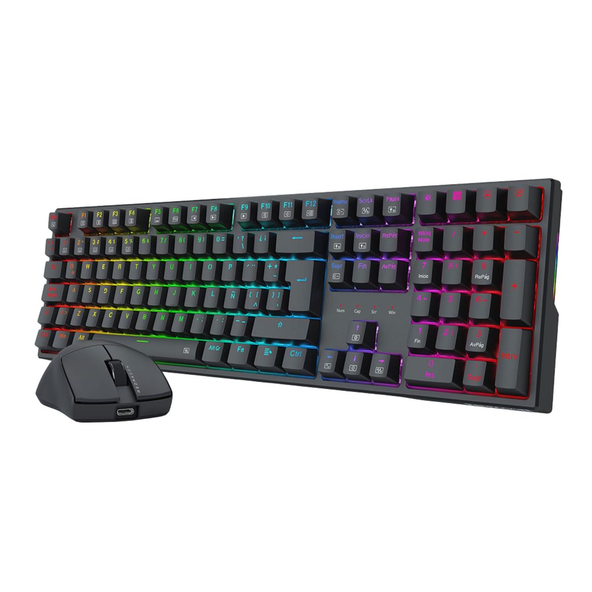 REDRAGON - COMBO REDRAGON CABLEADO 2 EN 1 S146 NEGRO TECLADO TRUNDLE K668 + MOUSE K1NG M724