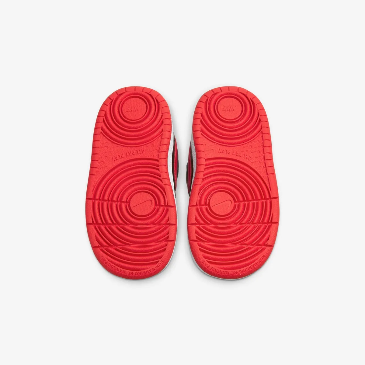 NIKE - Tenis Nike Bebé Court Borough Low 2 RB BQ5453-007 Negro Rojo