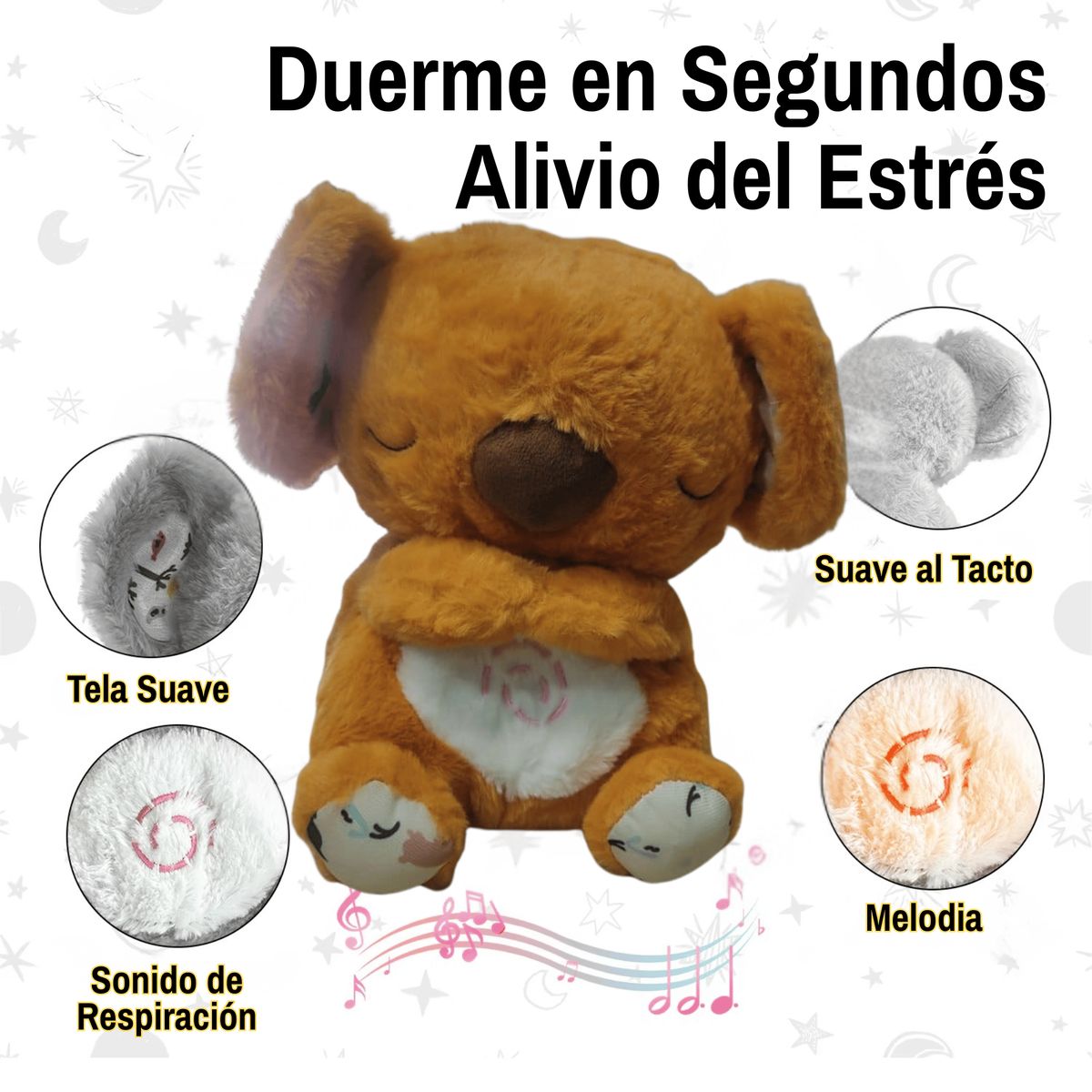 GENERICO - Peluche Koala Que Respira Alivia Ansiedad Tranquiliza