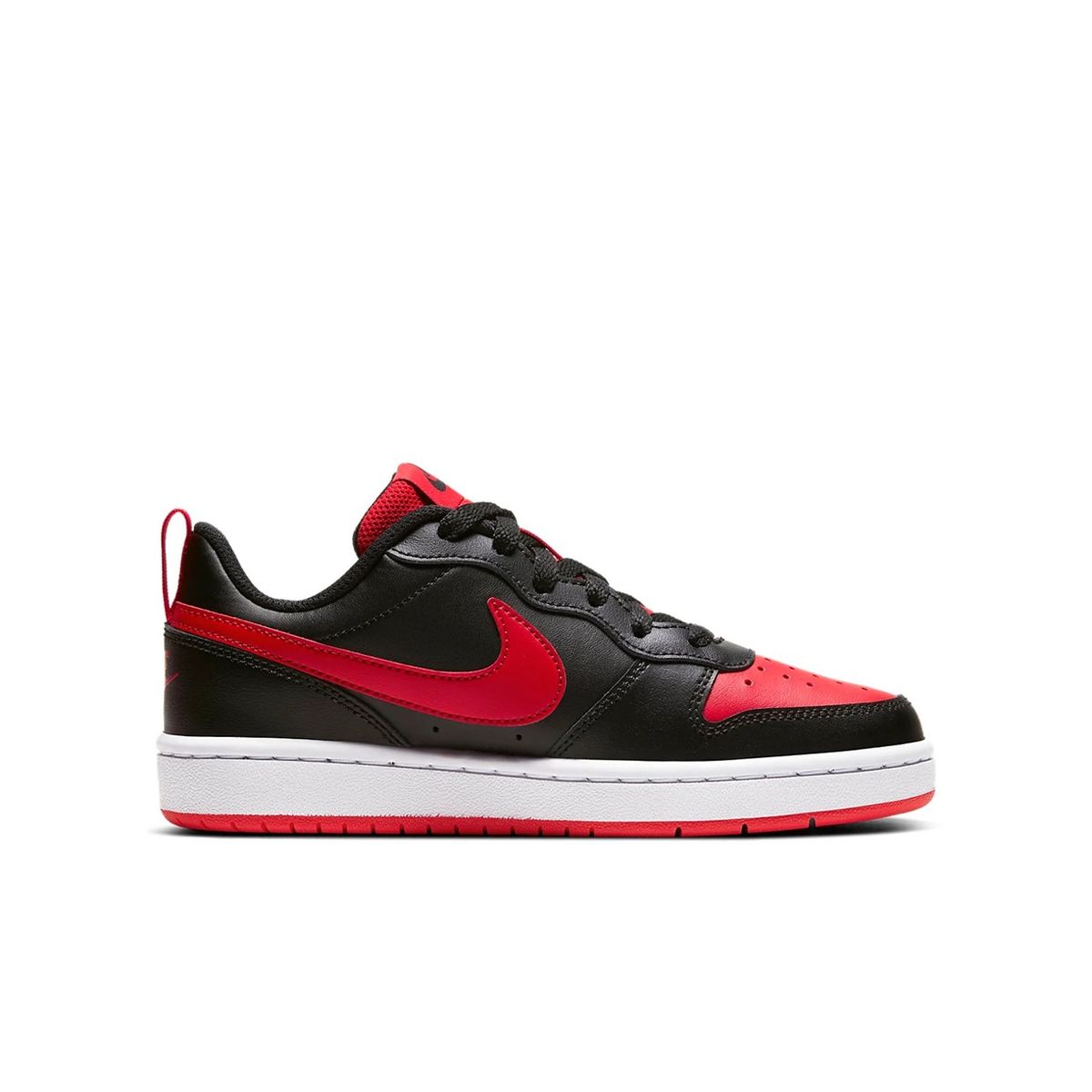 NIKE - Tenis Nike Niño Court Borough Low 2 RB BQ5448-007 Negro Rojo