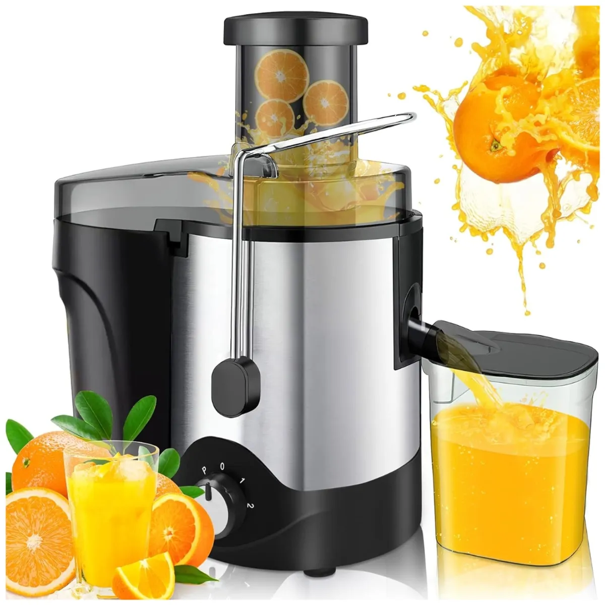 GENERICO - Extractor De Jugos 1000w Exprimidor + Vaso De Zumo 450ml