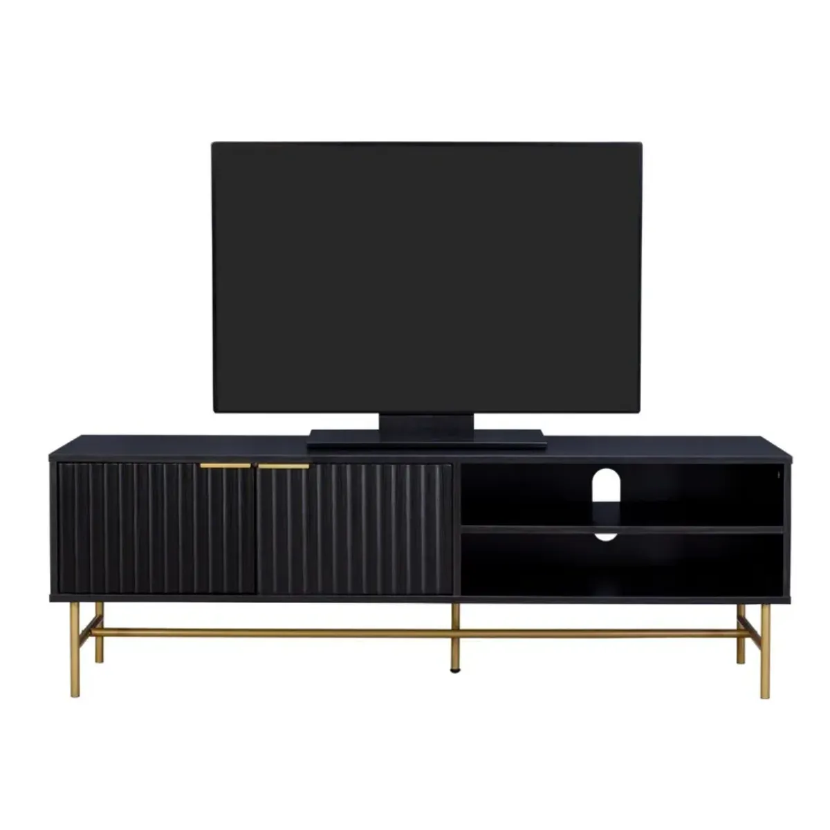 GENERICO - Mueble Para Tv Mesa Rack Moderno Queens Negro