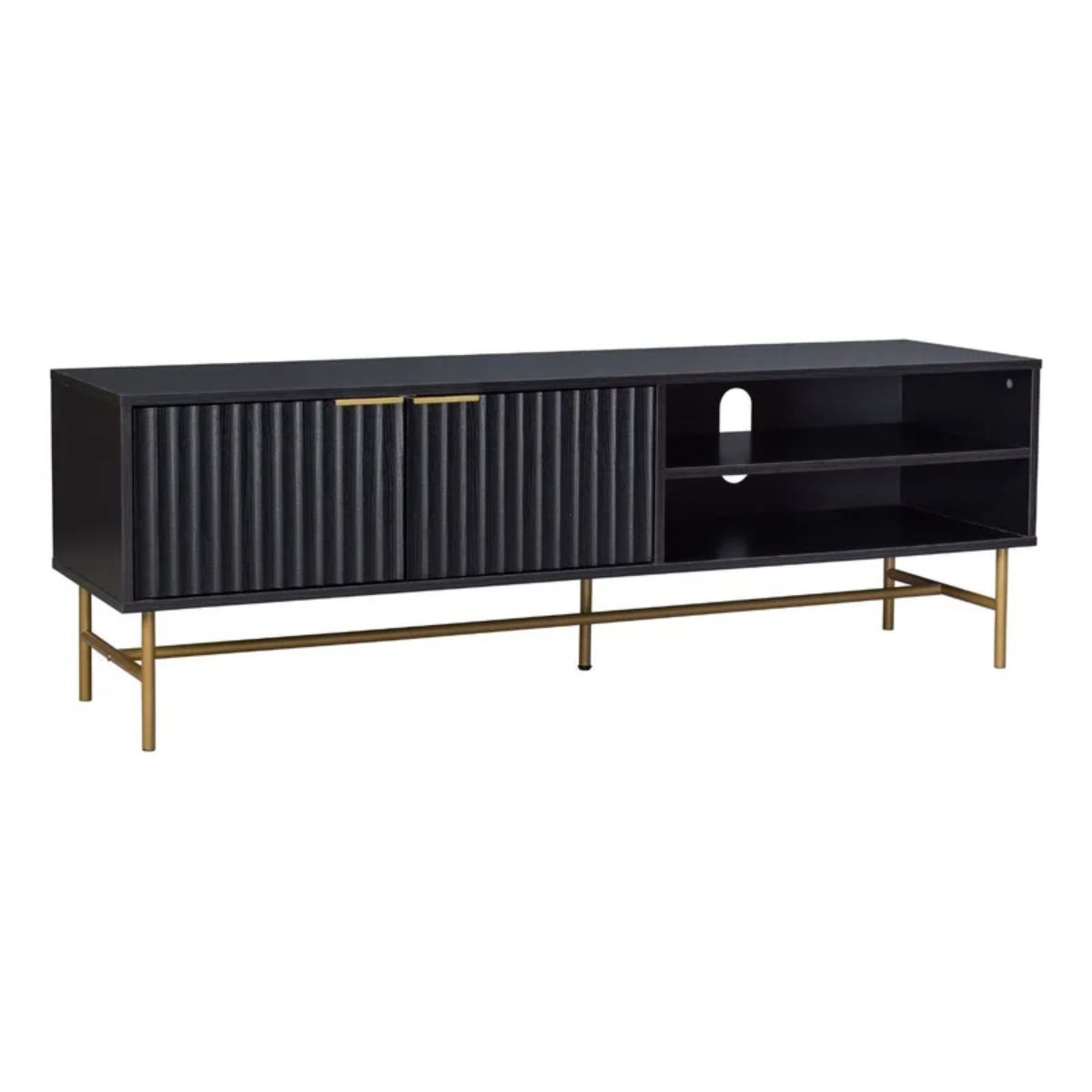 GENERICO - Mueble Para Tv Mesa Rack Moderno Queens Negro