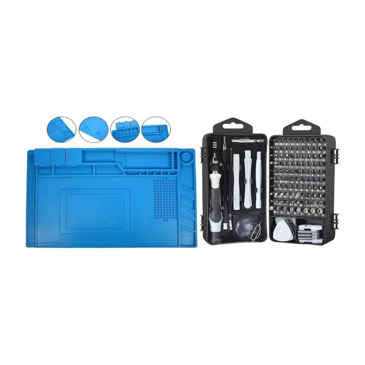 GENERICO - Destornillador De Precisión 115 Piezas Kit Herramientas Electrónica Con Tapete De Trabajo