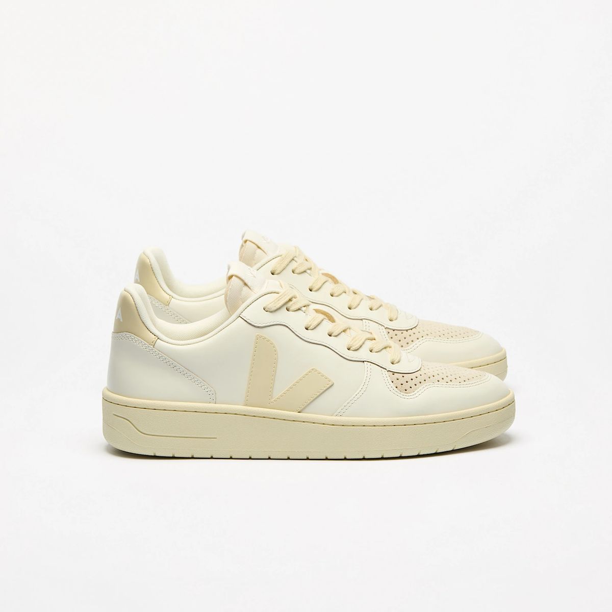 VEJA - Tenis veja de mujer v-10 leather pure calcaire VEJA Blanco VI0220AWHI