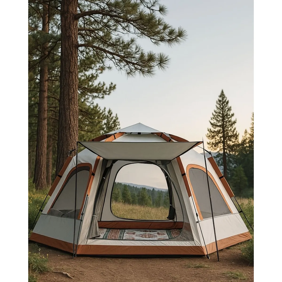 GENERICO - Carpa Hexagonal Automática 8 Personas Generica