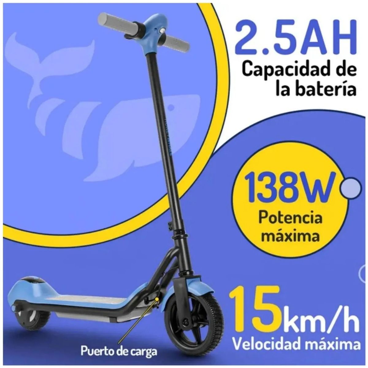 AMERICAN GENERICS - Scooter Eléctrica Bluetooth Para Niños Y Adolescentes E2