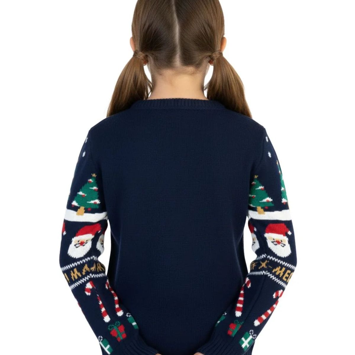 MOLGOA - Saco Cuello Redondo Unisex - Saco Navidad Santa Claus Niños