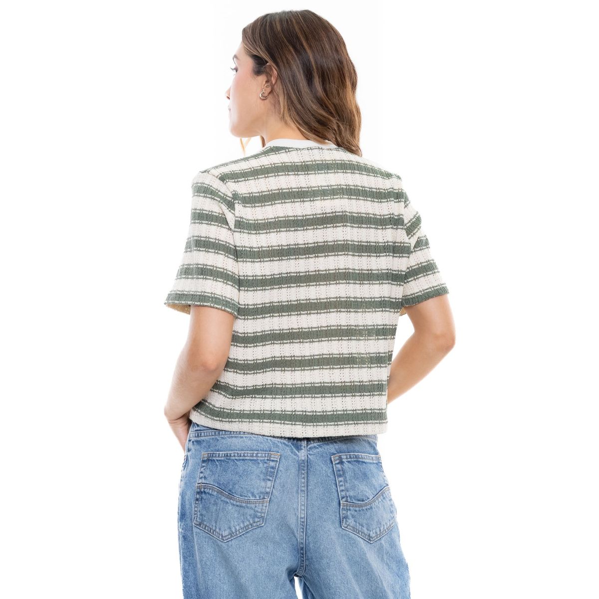 COLOR BLUE - Camisa Cuello Nerú Tejida