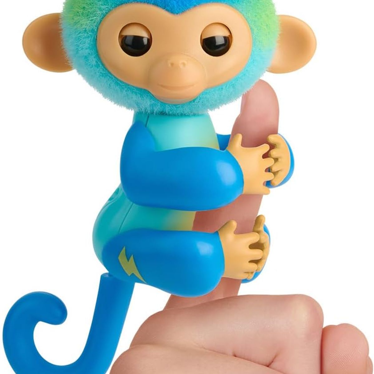 GENERICO - Juguete Fingerlings Mono Bebe Interactivo Reacciona Al Tacto Leo Azul