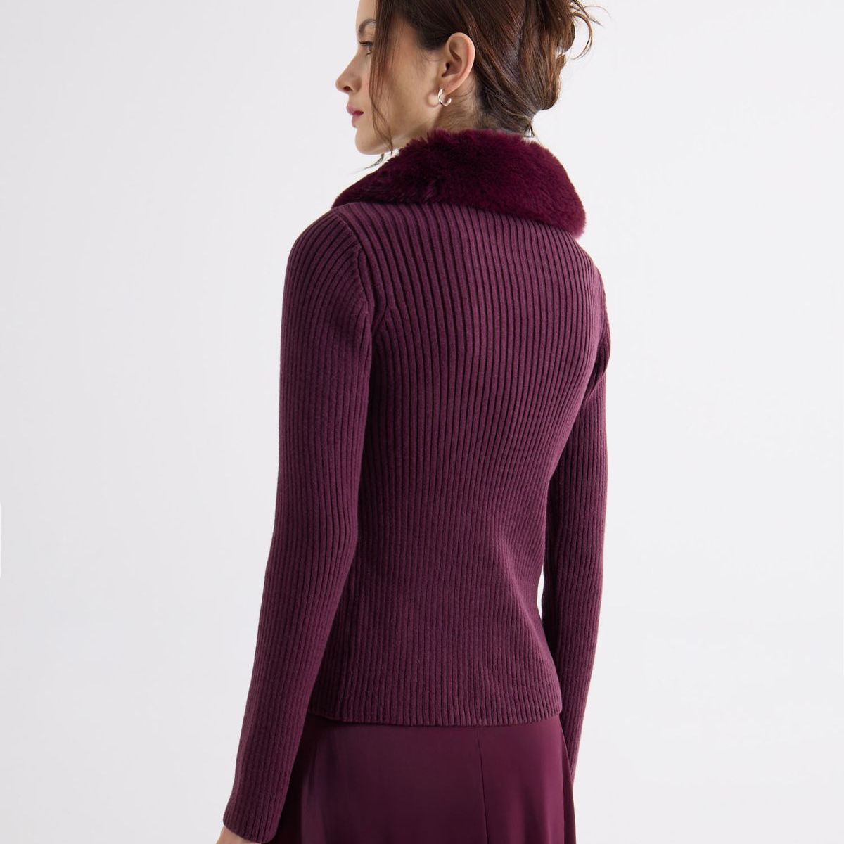 SEVEN SEVEN - Saco  Para Mujer Zipper Color Vino Marca Seven Seven #28330691