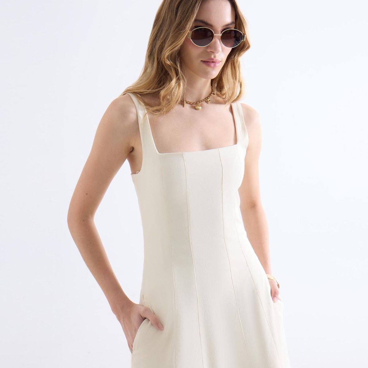 SEVEN SEVEN - Vestido  Para Mujer M/Sisa Medio Color Marfil Marca Seven Seven #28171481