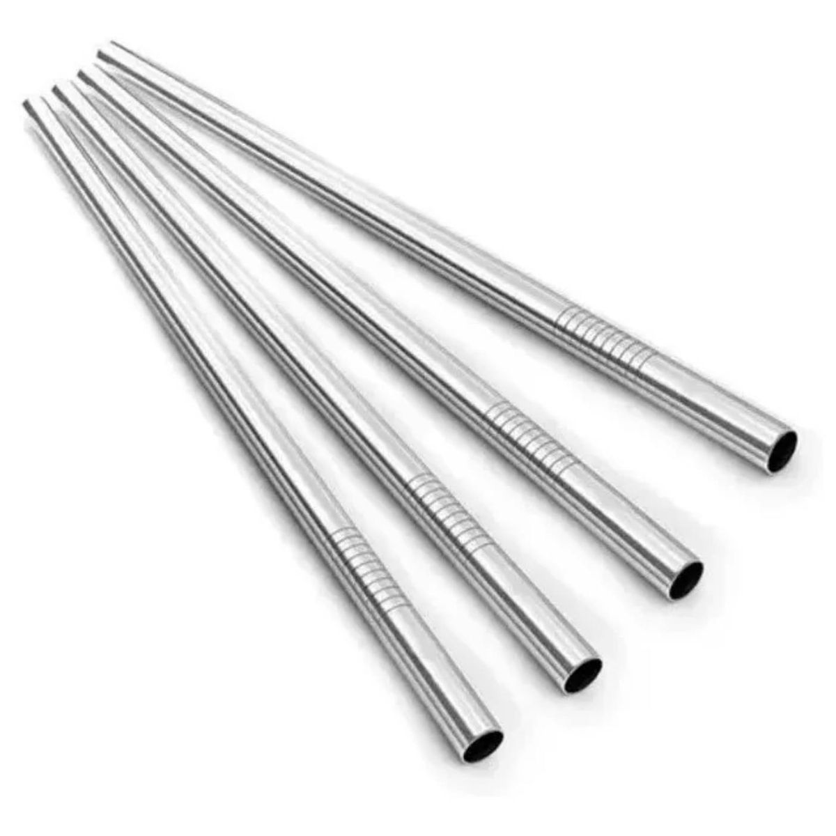 GENERICO - Pitillo Acero Inox Reutilizable RECTO 25cm Pack 50 Unidades