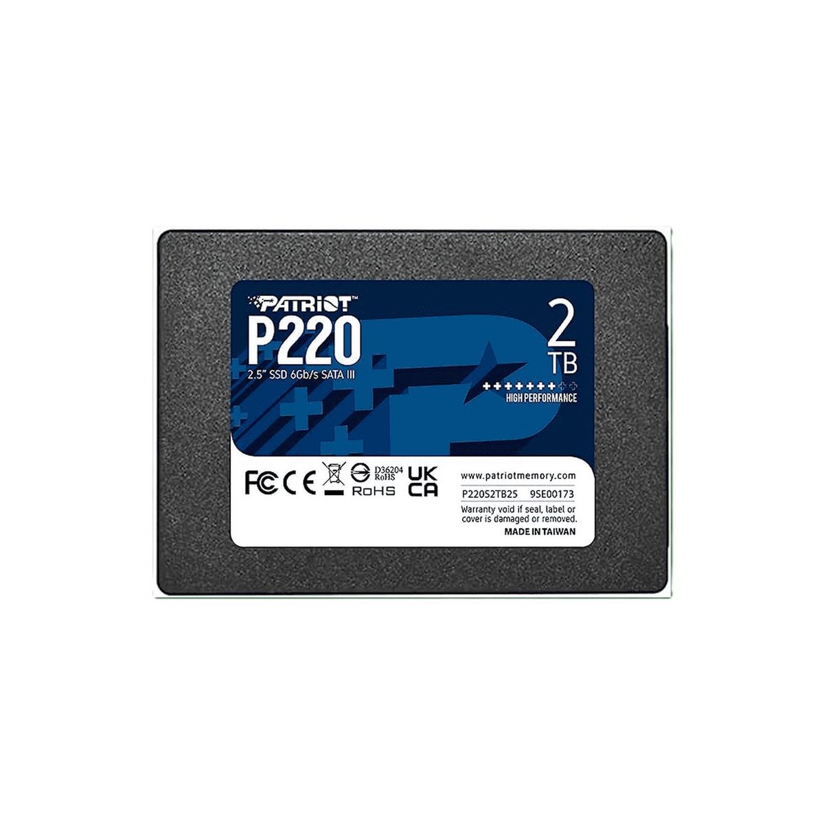 PATRIOT - Disco Sólido SSD Patriot P220 2TB SATA 25 para Almacenamiento Amplio y Rendimiento Estable