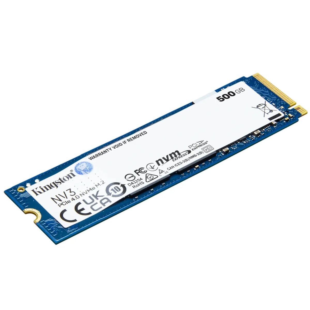 KINGSTON - SSD NVMe Kingston NV3 500GB M2 5000x3000 para Rendimiento Máximo y Sistema Estable
