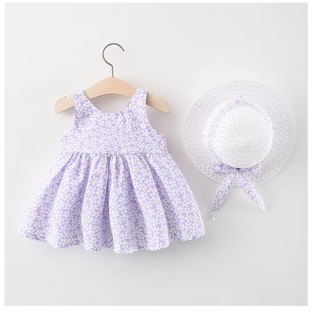LUSOLSI - Vestido Casual Niña Con Sombrero  Tierno para princesas