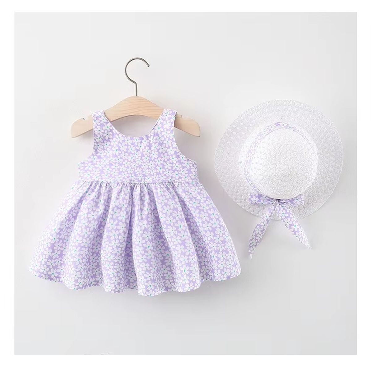 LUSOLSI - Vestido Casual Niña Con Sombrero  Tierno para princesas