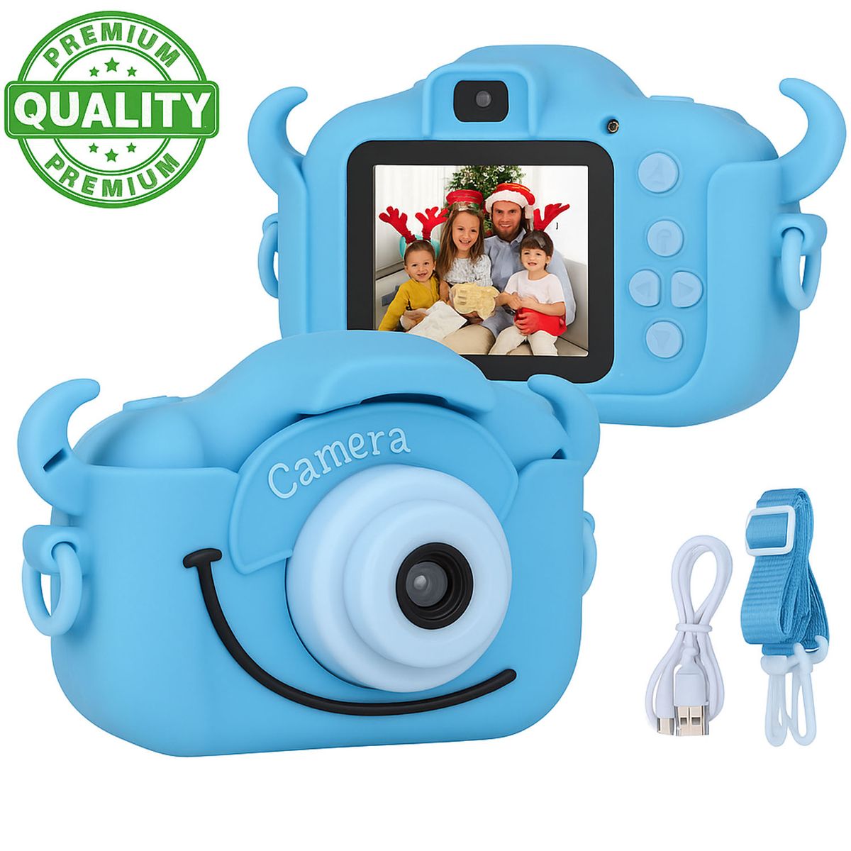 ONE PIXEL - Cámara Digital Para Niños Full Hd 1080p Fotografía Azul