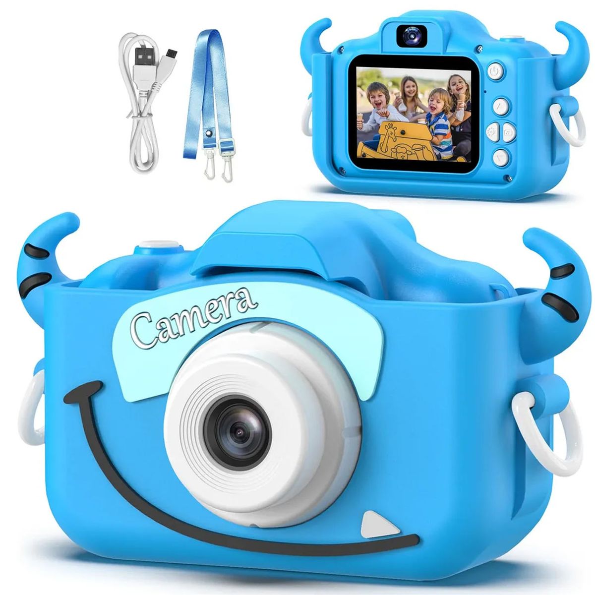 ONE PIXEL - Cámara Digital Para Niños Full Hd 1080p Fotografía Azul