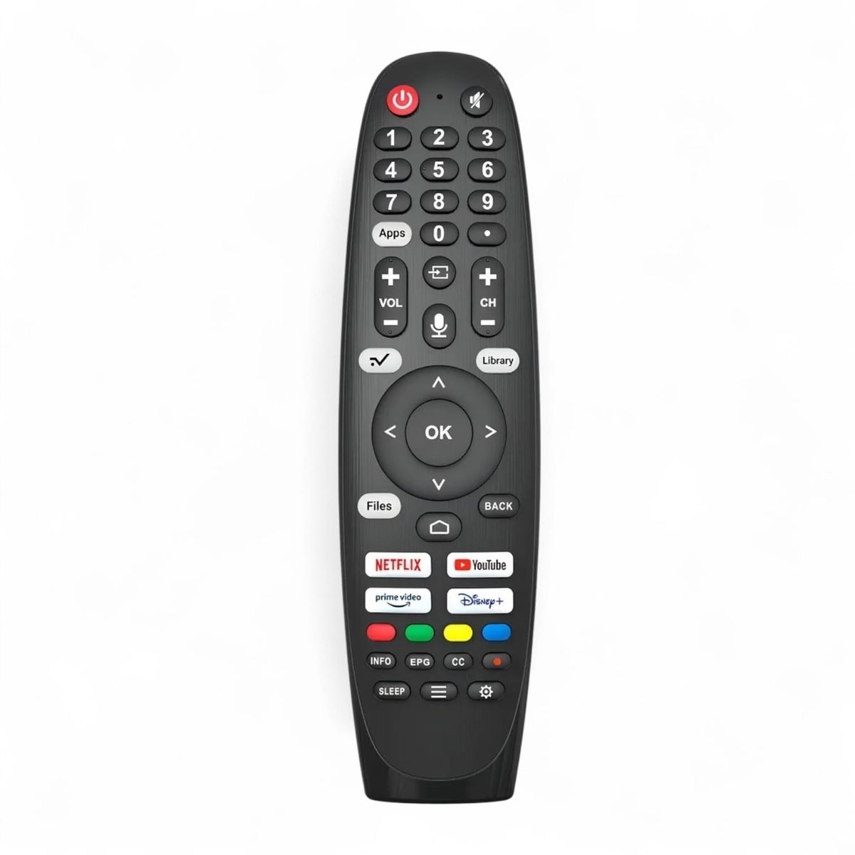 GENERICO - Control Remoto TV Caixun CX-2222  Universal con Apps Sin Comando de Voz