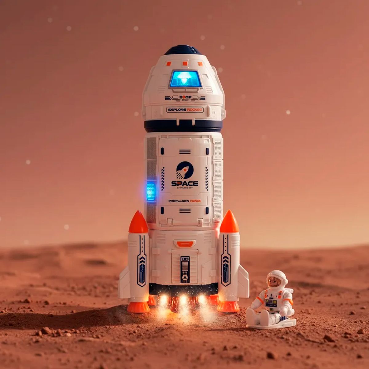 GENERICO - Transbordador Espacial Nave Cohete Espacial Luz Sonido Blanco H201