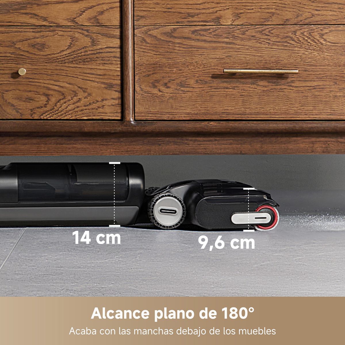 DREAME - Dreame Aspiradora en Seco Y Húmedo H12 Pro Flexreach Alcance plano de 180° 90°C Lavado