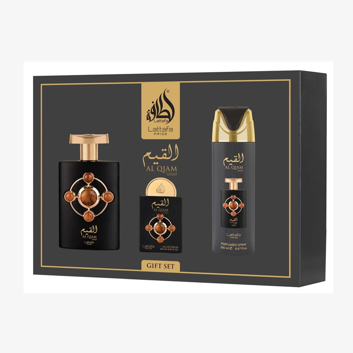 LATTAFA - Gif Set Al Qiam Gold Lattafa 3pc