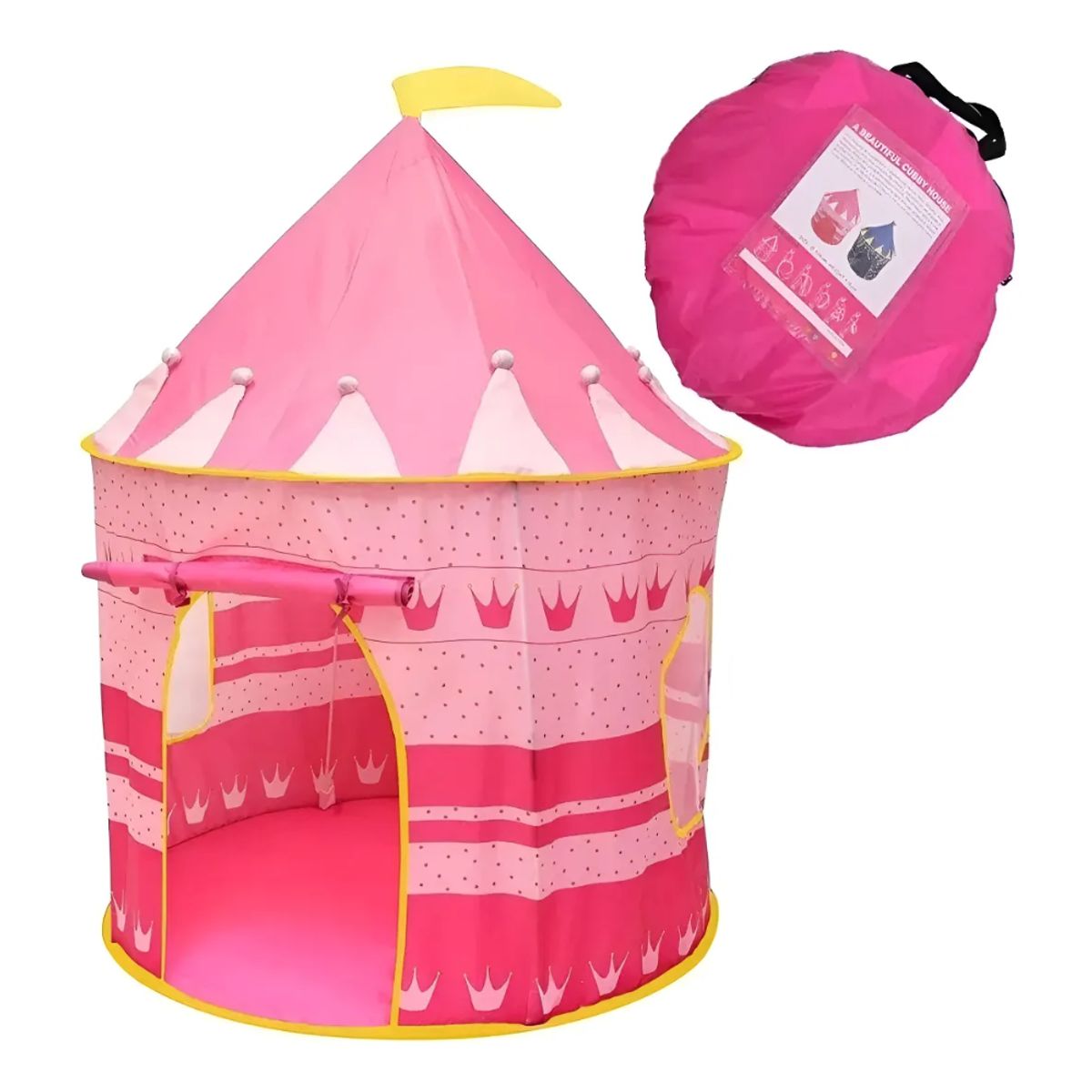 OEM - Carpa Infantil Castillo Mágico De Juegos Camping Niños Rosa