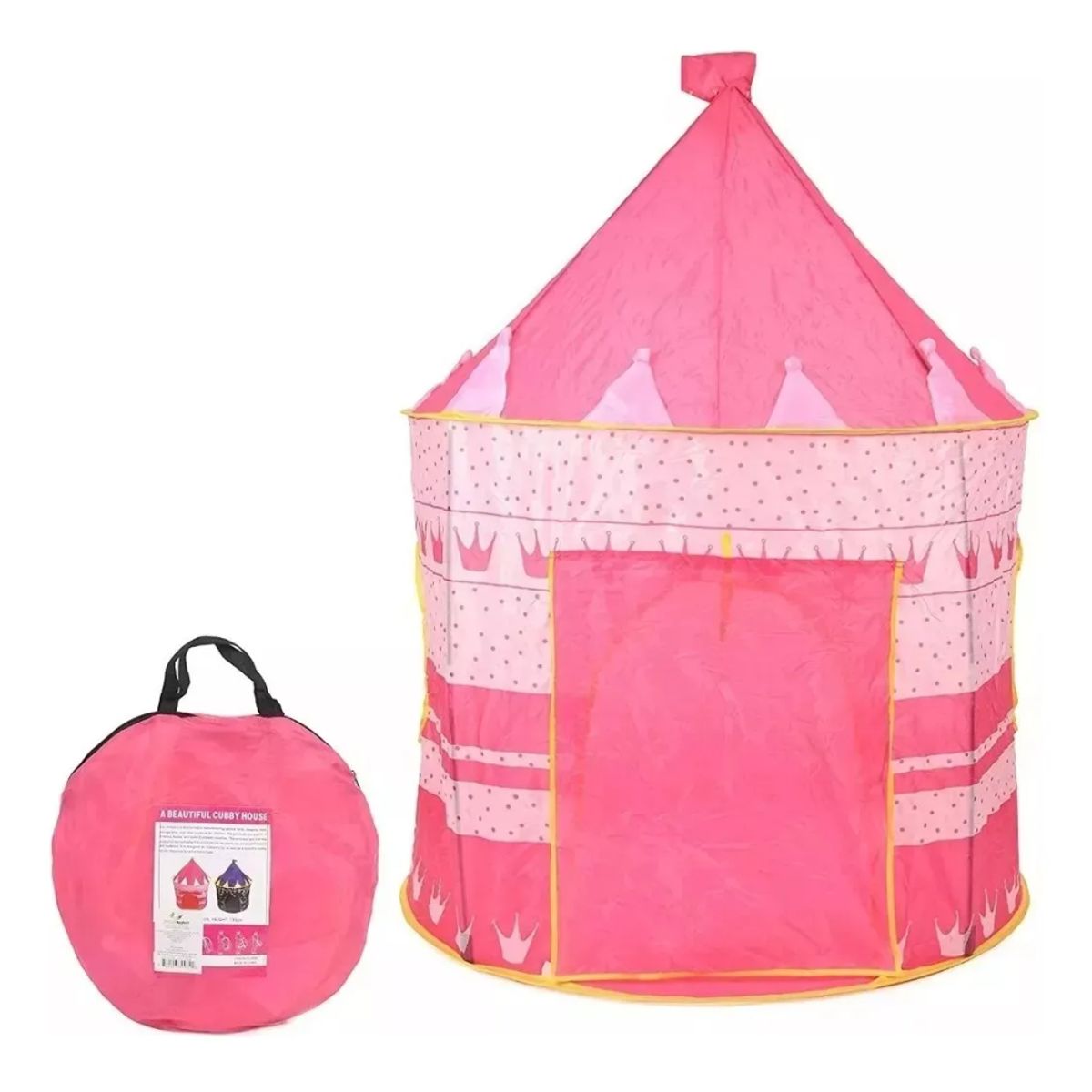 OEM - Carpa Infantil Castillo Mágico De Juegos Camping Niños Rosa