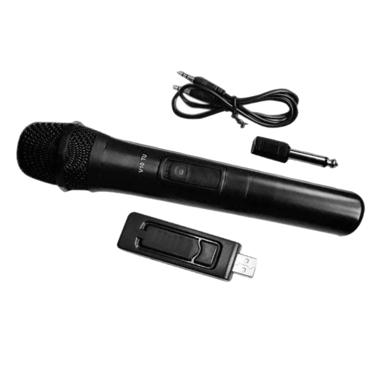 NOBELSOUND - Micrófono inalámbrico de mano universal VHF con adaptador