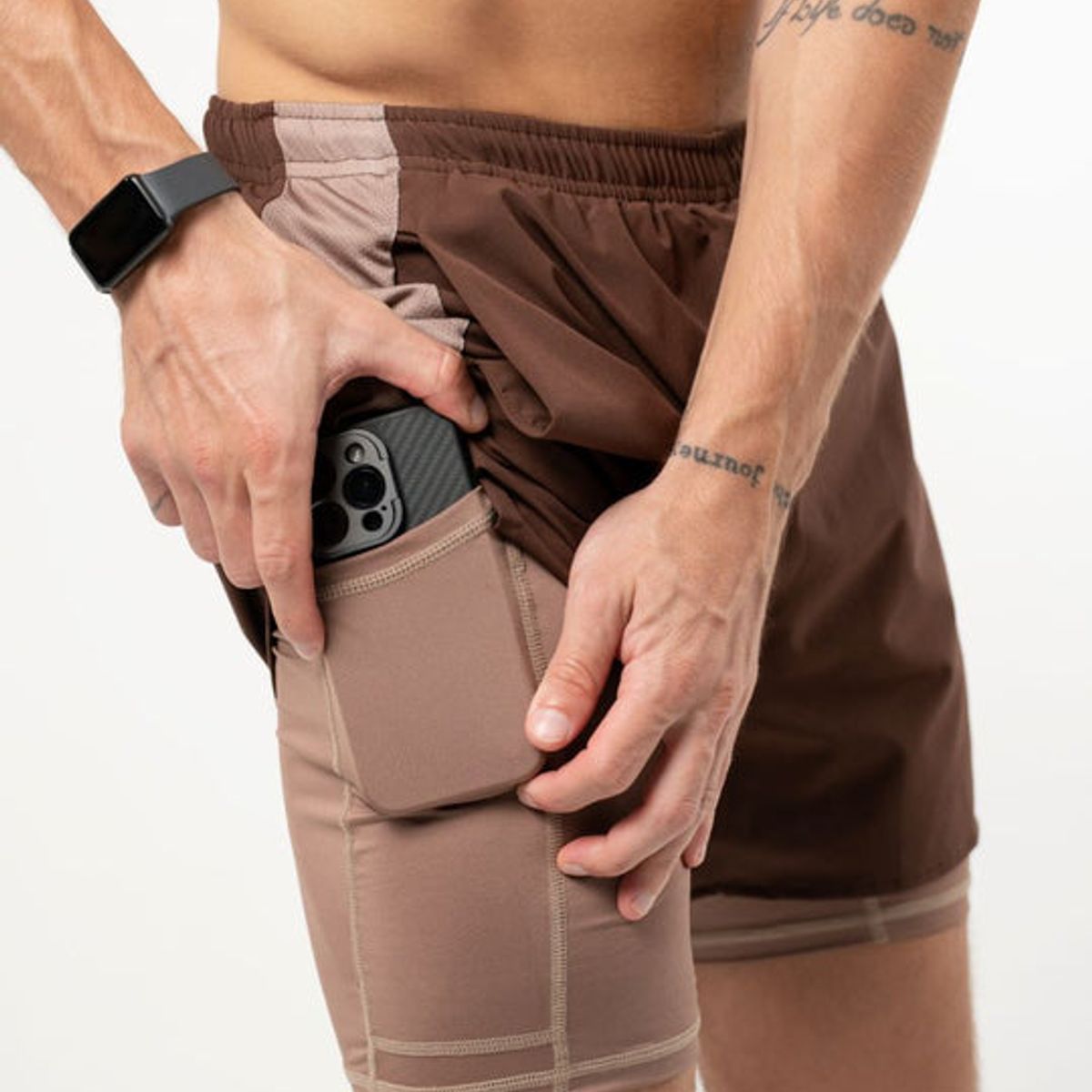NO RULES - Pantaloneta Running Chocolate