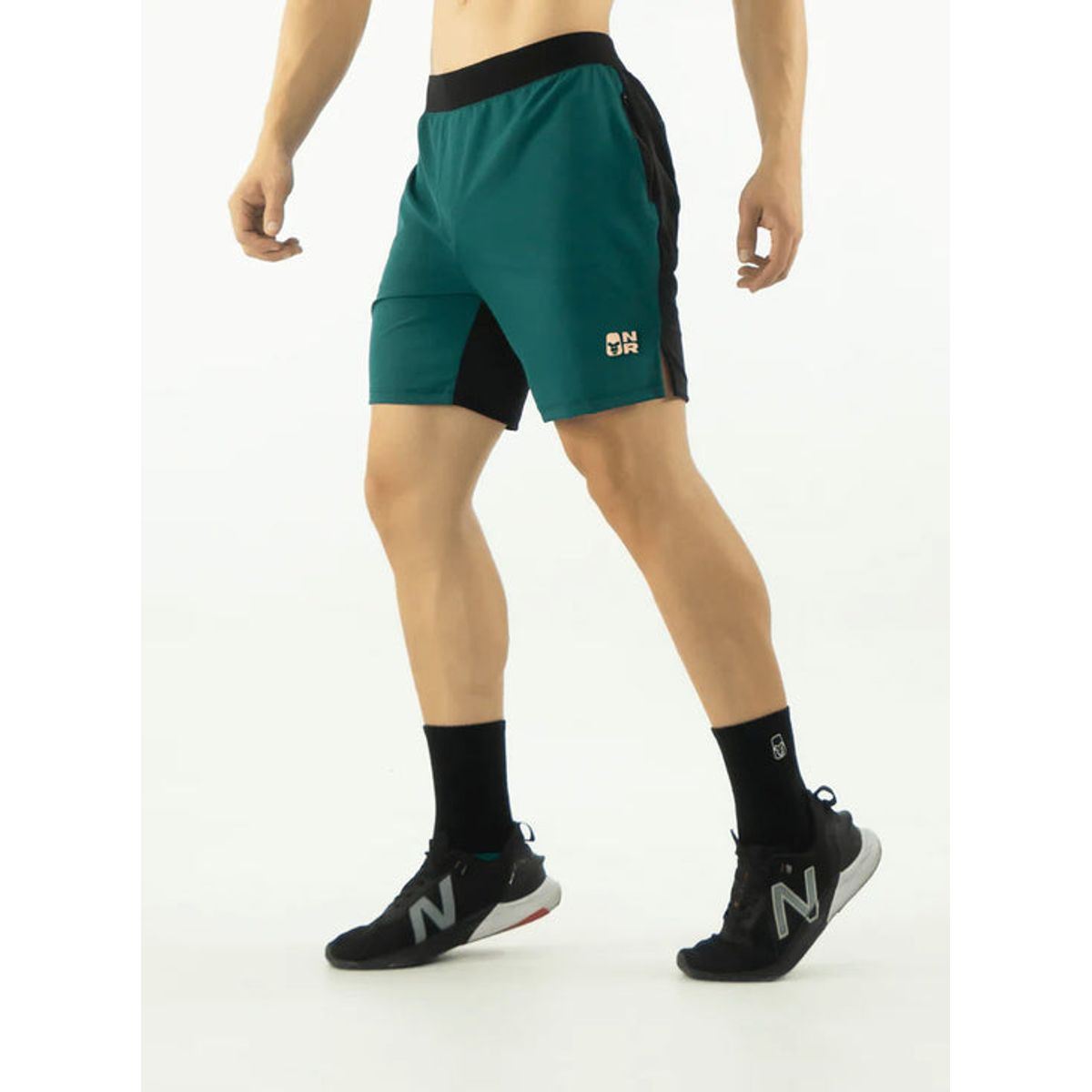 NO RULES - PANTALONETA CROSS TRAINING VERDE ESMERALDA BEIGE 30
