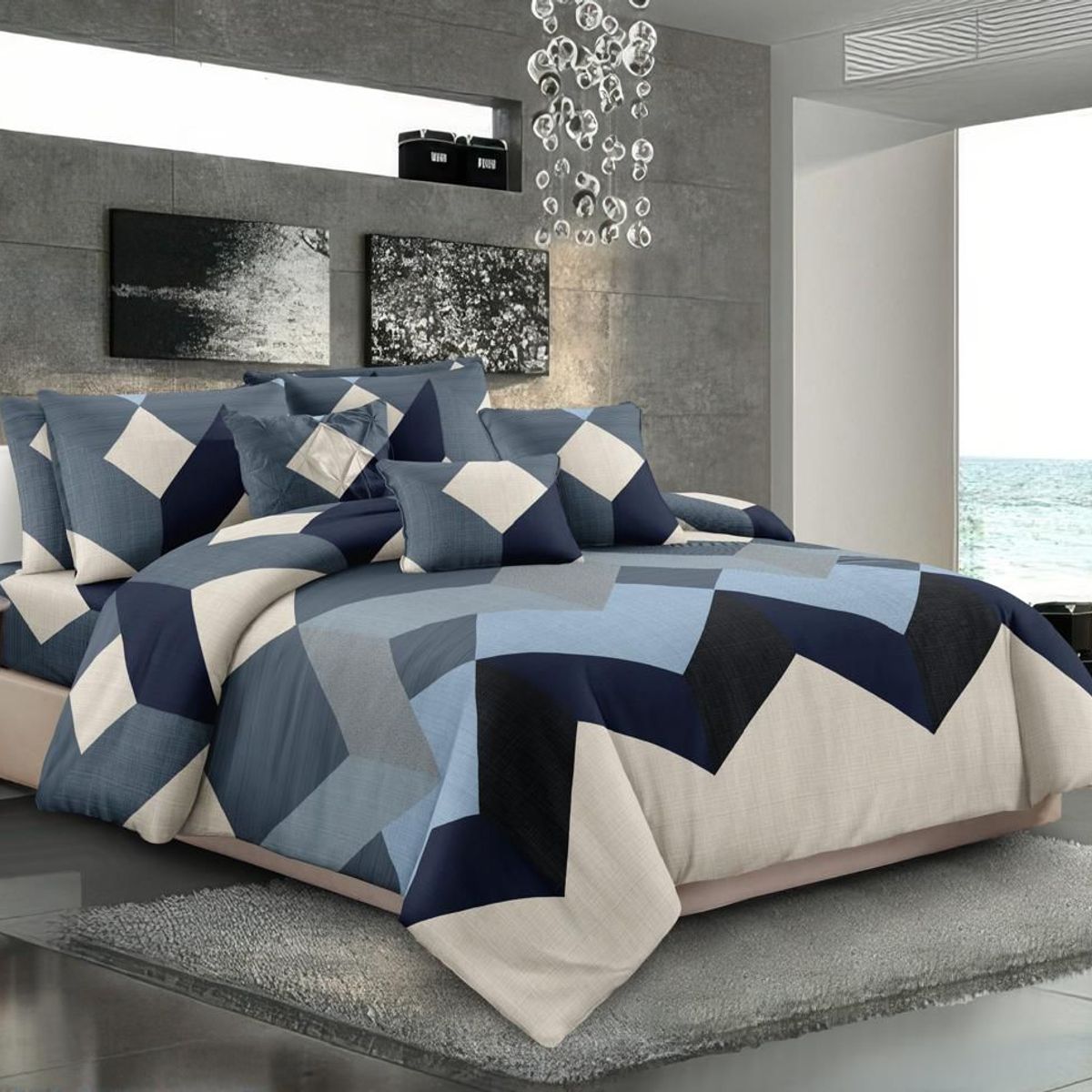 SIRENITAS - Juego de sabanas Sencilla Semi Doble Queen King Azul Cristal