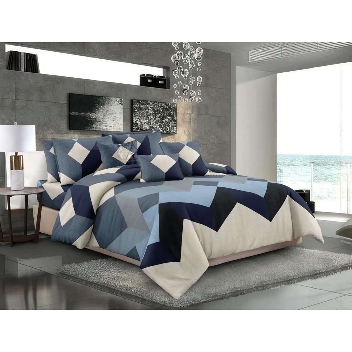 SIRENITAS - Juego de sabanas Sencilla Semi Doble Queen King Azul Cristal