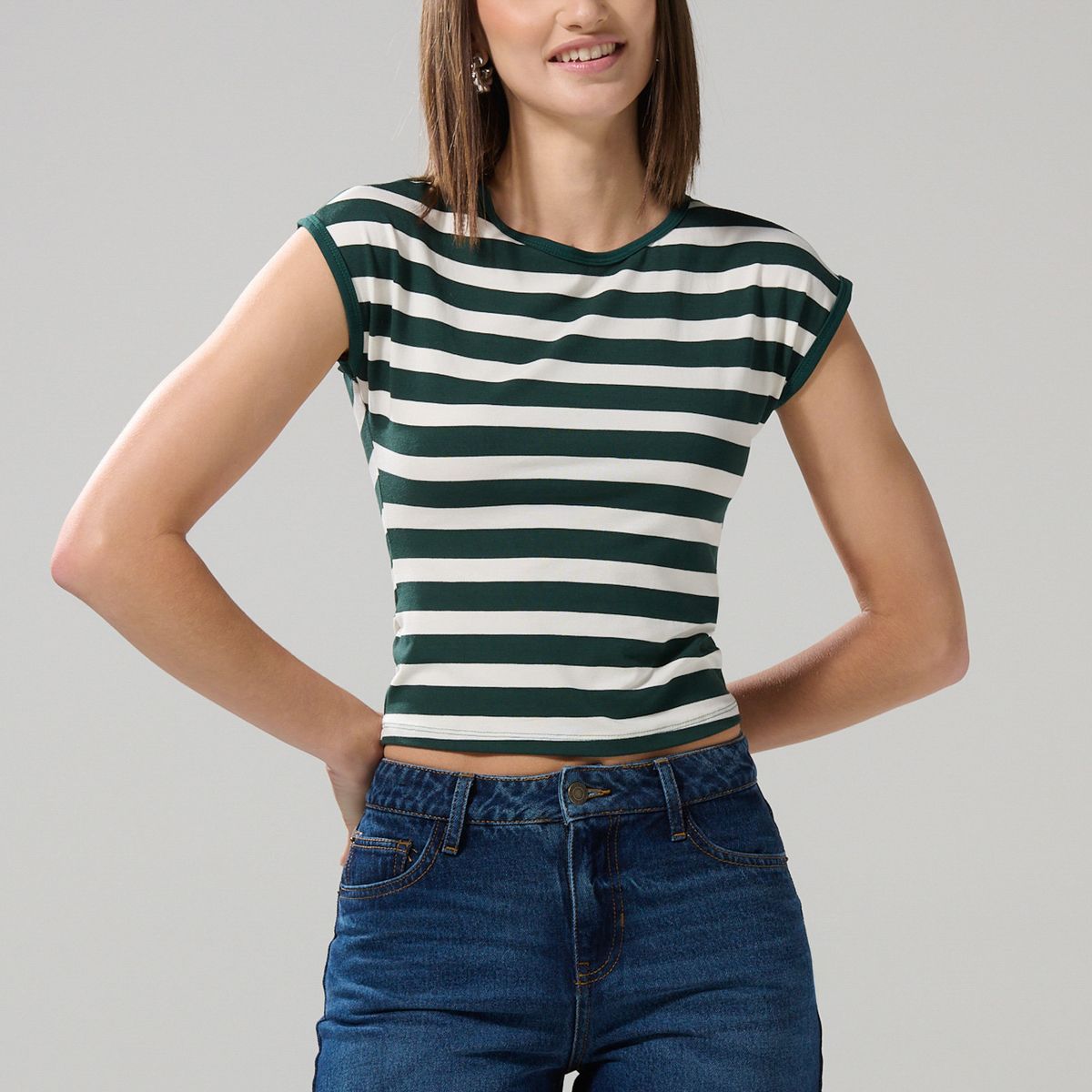 KOAJ - KOAJ Short de jean 5 bolsillos azul oscuro con tiro súper al Mujer