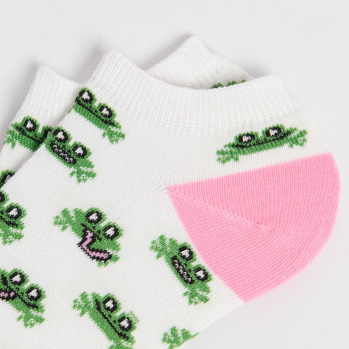 KOAJ - KOAJ Medias unicolores tobilleras con diseños de ranas verd Mujer