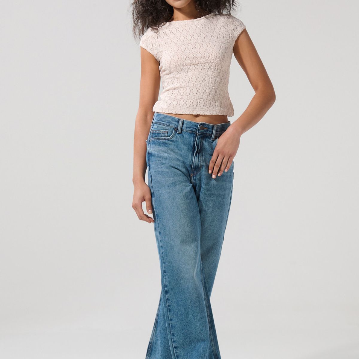 KOAJ - KOAJ Camiseta kaki manga corta con escote en espalda Mujer