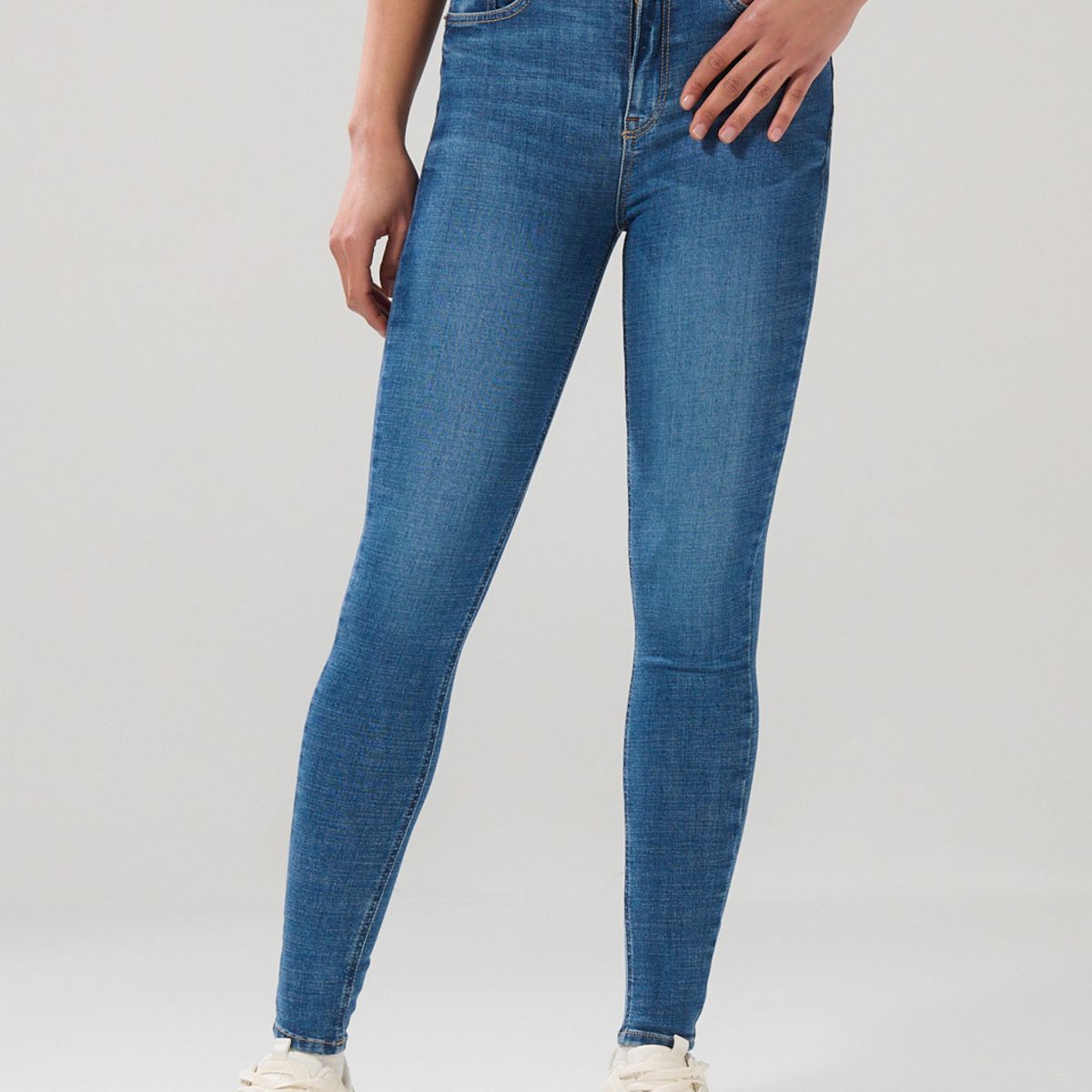 KOAJ - KOAJ Jean push up tiro alto azul medio con 5 bolsillos Mujer