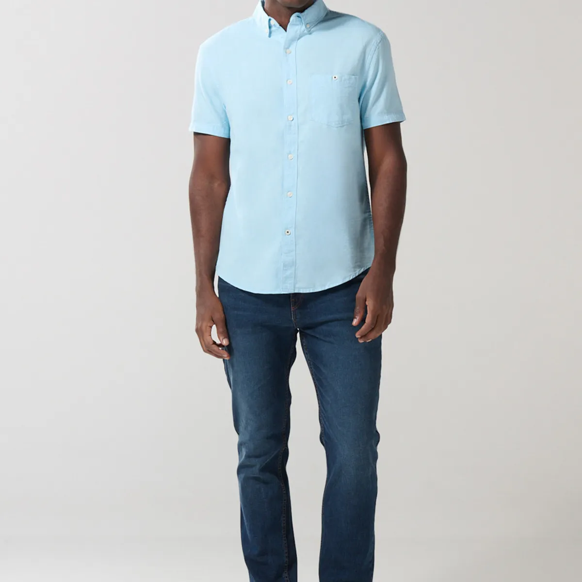KOAJ - KOAJ Camisa  manga corta con colores solidos de temporada Hombre