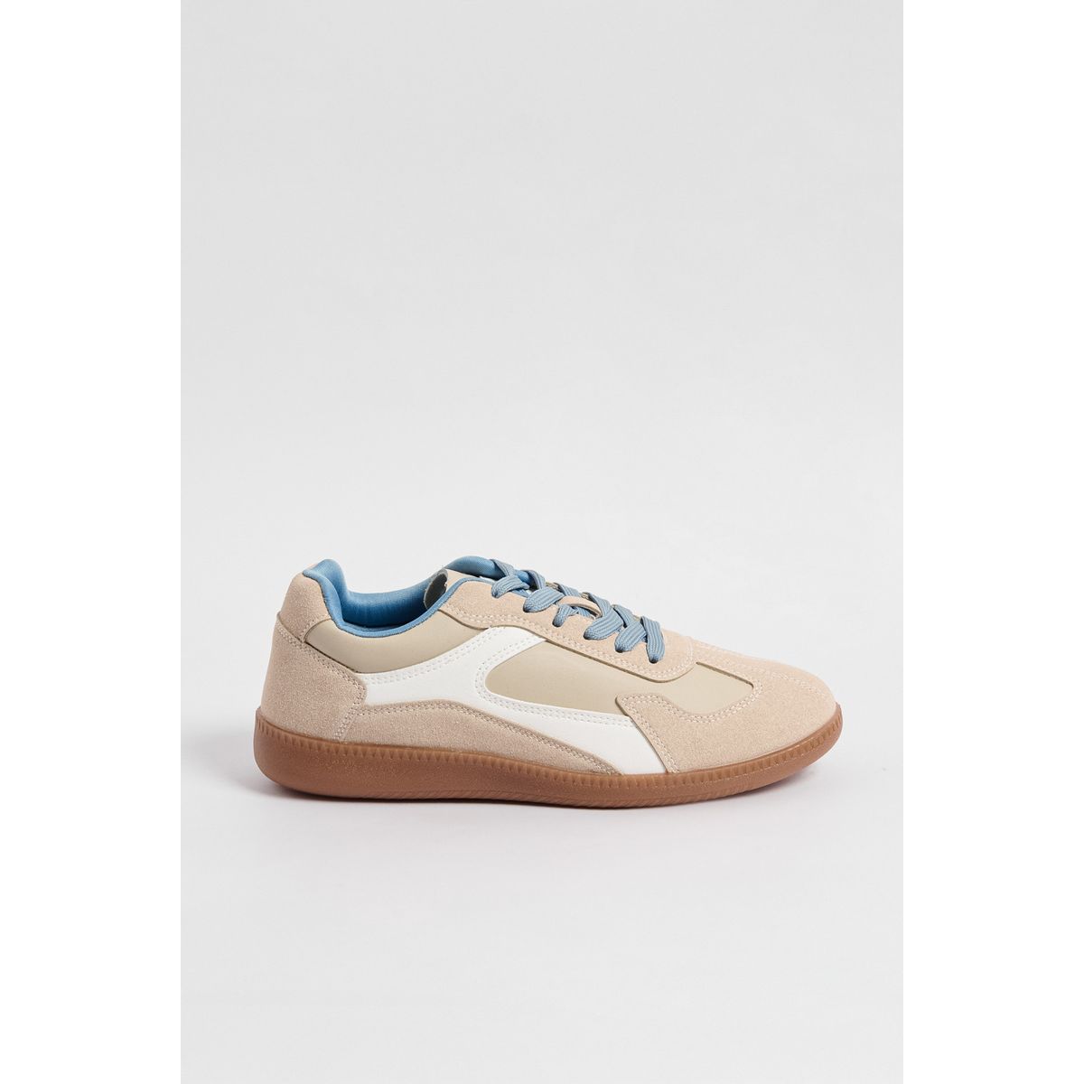 KOAJ - KOAJ Tenis casuales kakis con contrastes blancos y cortes Mujer