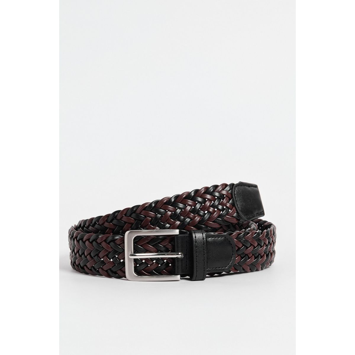 KOAJ - KOAJ Cinturón tipo reata negro con hebilla metálica Hombre